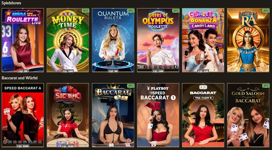 Live-Dealer-Spiele im Realz Casino